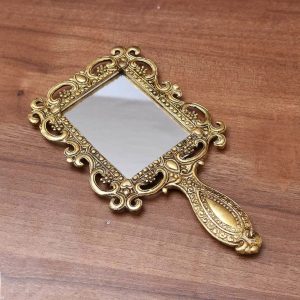 Gold Plating Metal Hand Mirror