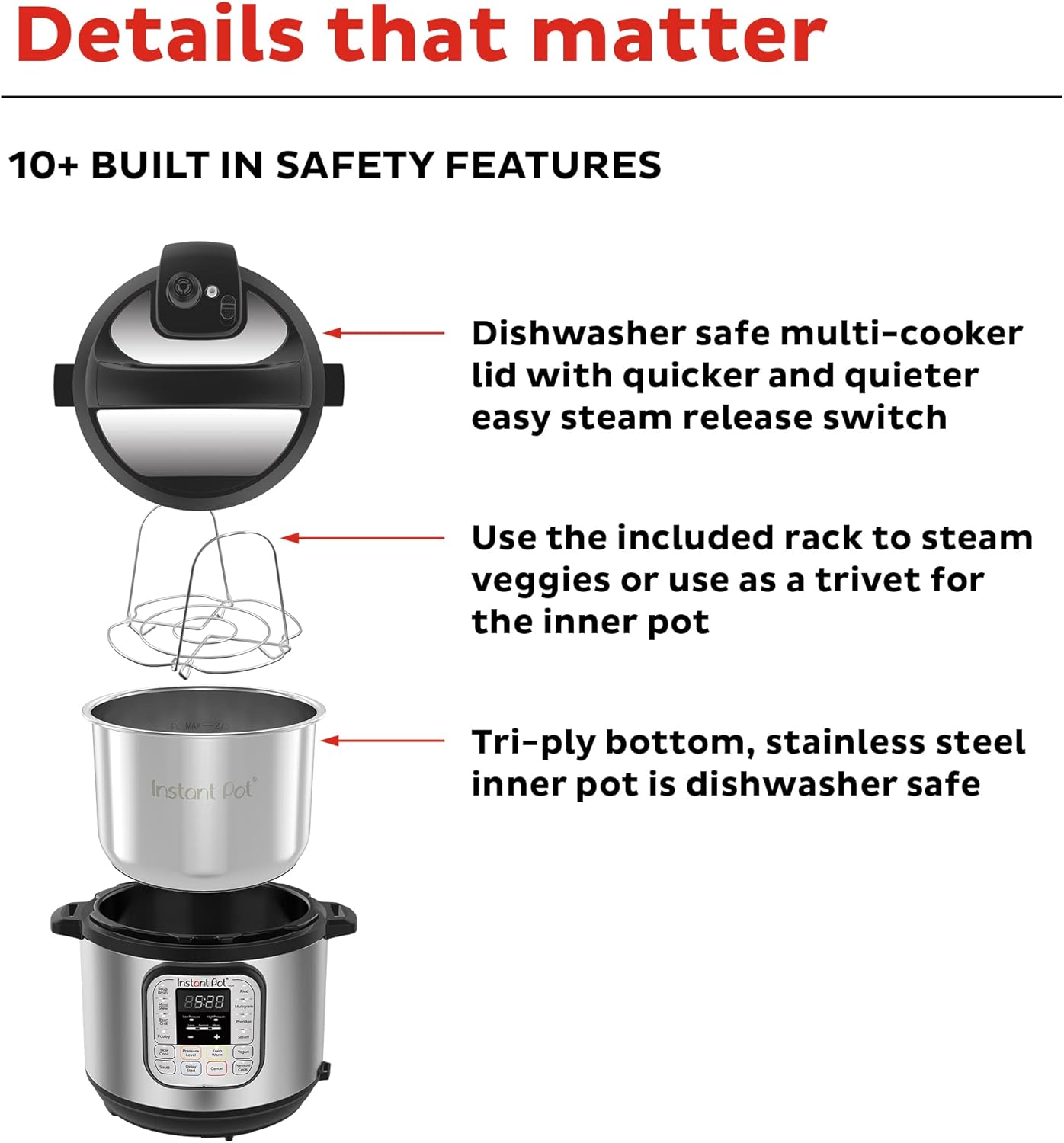Instant Pot Duo 7-in-1 Electric Pressure Cooker, Slow Cooker, Rice Cooker - Image 5